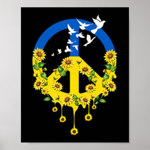 Liebe des Friedens Ukraine Dove Ukraine Sonnenblum Poster