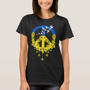 Liebe des Friedens Ukraine Dove Ukraine Sonnenblum T-Shirt
