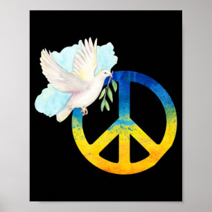 Liebe des Friedens Ukraine Taube Ukraine Unterstüt Poster