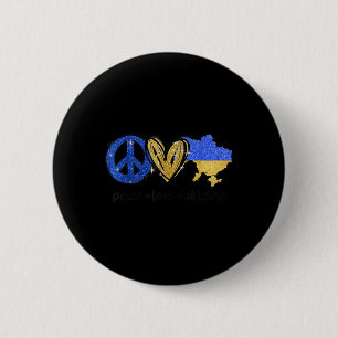 Liebe des Friedens Ukraine ukrainische Fahne I Sta Button