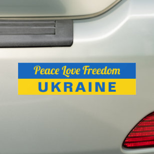 Liebe des Friedens - Ukraine unterstützt ukrainisc Autoaufkleber