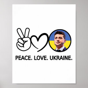 Liebe des Friedens Ukraine Volodymyr Zelensky Ukra Poster