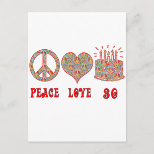 Liebe des Friedens und 30 Postkarte