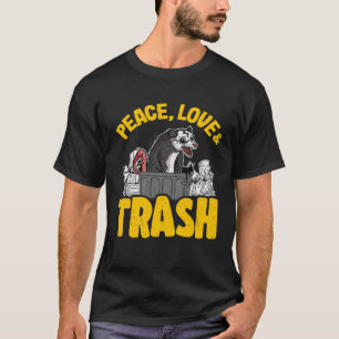 Liebe des Friedens und Abfalleimer Opossum Meme Mü T-Shirt