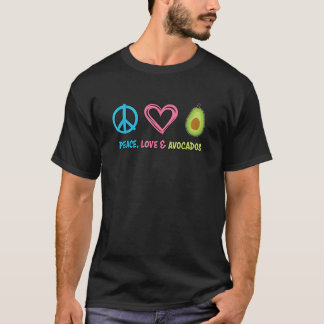 Liebe des Friedens und Avocados Funny Fruit T-Shirt