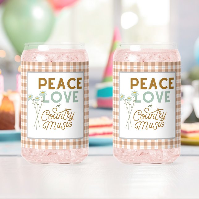 Liebe des Friedens und Country Dosenglas (Insitu (Geburtstag))