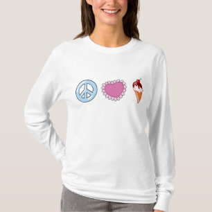 Liebe des Friedens und Eis T-Shirt