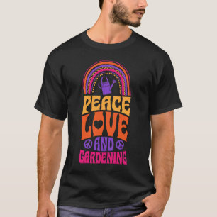 Liebe des Friedens und Gartenarbeit Bohemischer Re T-Shirt