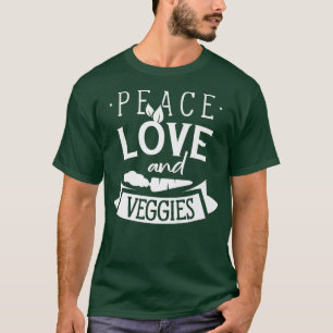 Liebe des Friedens und Gemüse Vegetarische Pflanze T-Shirt