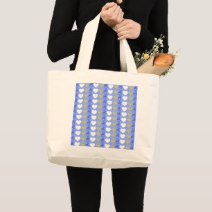 Liebe des Friedens und Hanukkah Tote Bag Jumbo Stoffbeutel