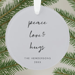Liebe des Friedens und Hugs | Dove Gray Elegant We Ornament