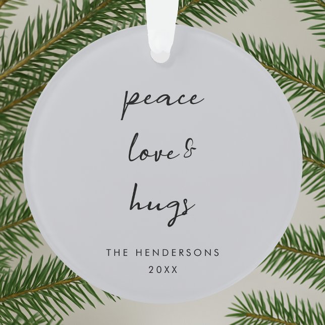 Liebe des Friedens und Hugs | Dove Gray Elegant We Ornament (Von Creator hochgeladen)