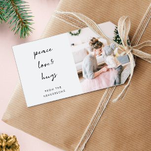 Liebe des Friedens und Hugs   Mindestweihnachtlich Geschenkanhänger