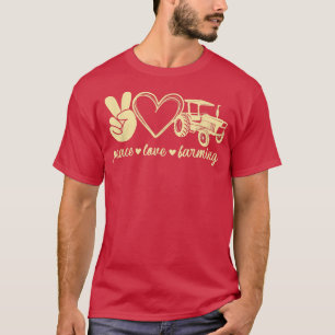 Liebe des Friedens und Landwirtschaft Niedlicher B T-Shirt