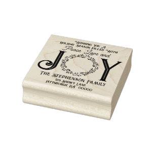 Liebe des Friedens und Rücksendeadresse der Freude Gummistempel