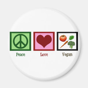 Liebe des Friedens Vegan Magnet