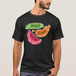 Liebe des Friedens Veganer Veganer Tag T-Shirt