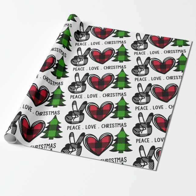 Liebe des Friedens Weihnachten Geschenkpapier (Ungerollt)