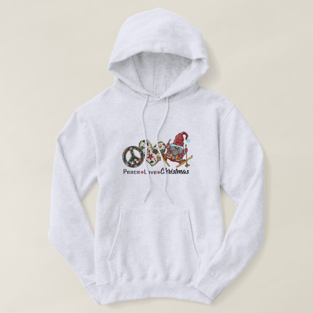 Liebe des Friedens Weihnachten Hoodie (Design vorne)