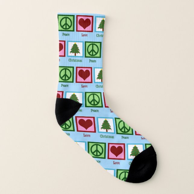 Liebe des Friedens Weihnachten Socken (Links - Innen)