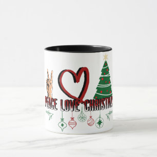 Liebe des Friedens Weihnachten Tasse