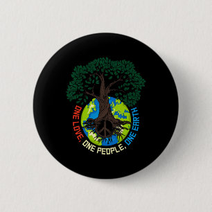 Liebe des Friedensbaums - Umweltschutz Erde D Button
