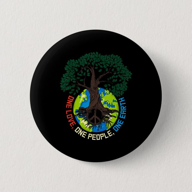 Liebe des Friedensbaums - Umweltschutz Erde D Button (Vorderseite)
