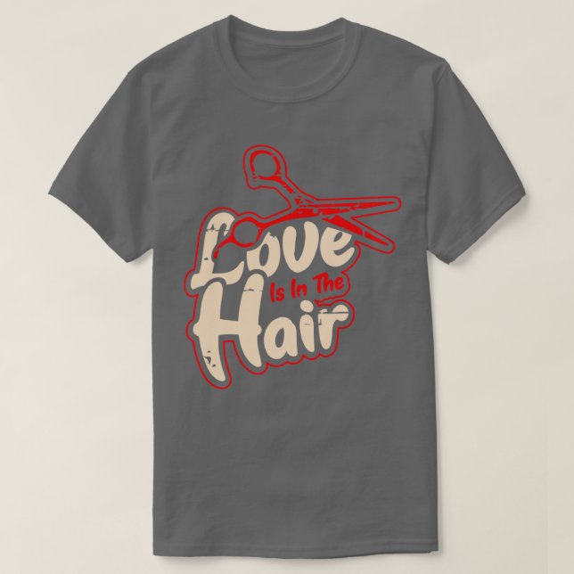 Liebe des Friseursalons T-Shirt (Design vorne)