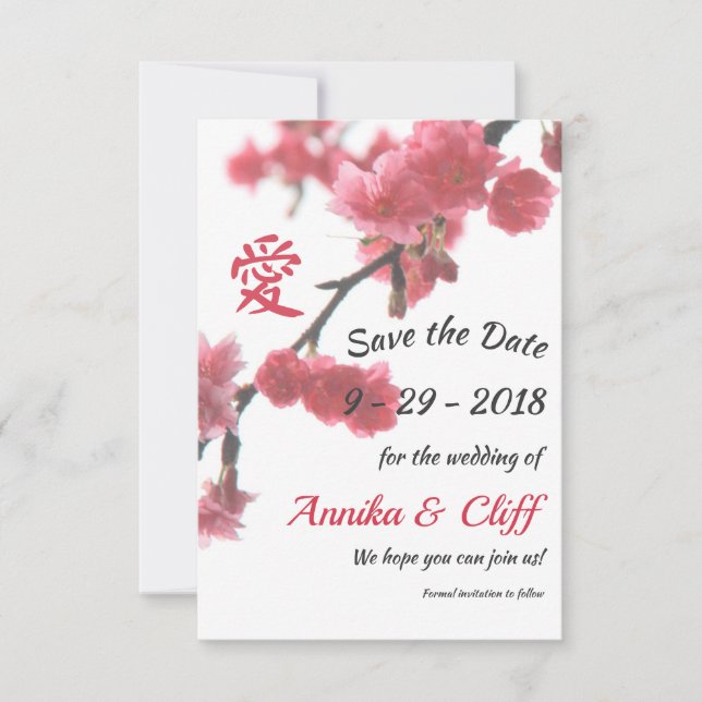 Liebe des Frühlings Sakura Save the Date© Save The Date (Vorderseite)