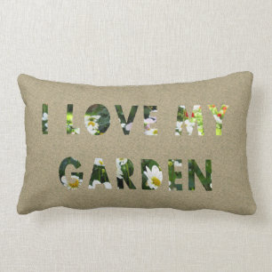 Liebe des Gärtner-I mein Garten-Blumentext Lendenkissen