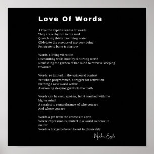 Liebe des Gedichts Schriftsteller Poesie Wand Kuns Poster