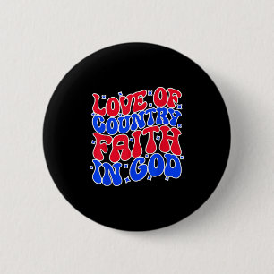 Liebe des Glaubens des Landes an Gott, Lebensquote Button