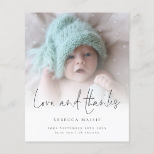 Liebe des Haushalts dank Foto Overlay Geburtsankün