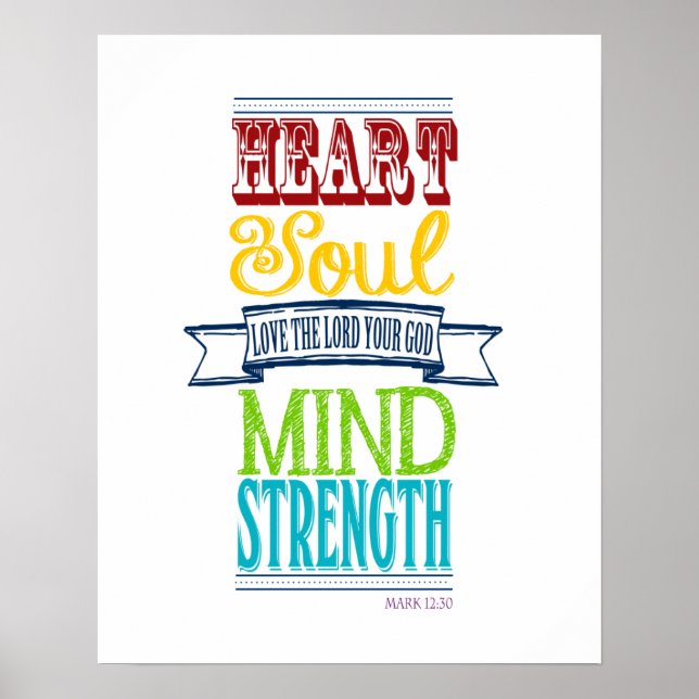 Liebe des Herrn mit deinem ganzen Herzen Poster (Vorne)