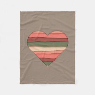 Liebe des Herzens Gestreifter Valentinstag Fleecedecke