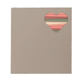 Liebe des Herzens Gestreifter Valentinstag Notizblock