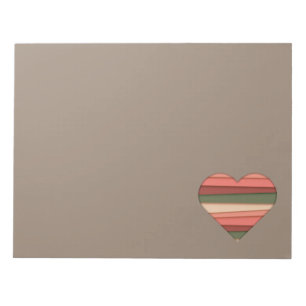 Liebe des Herzens Gestreifter Valentinstag Notizblock