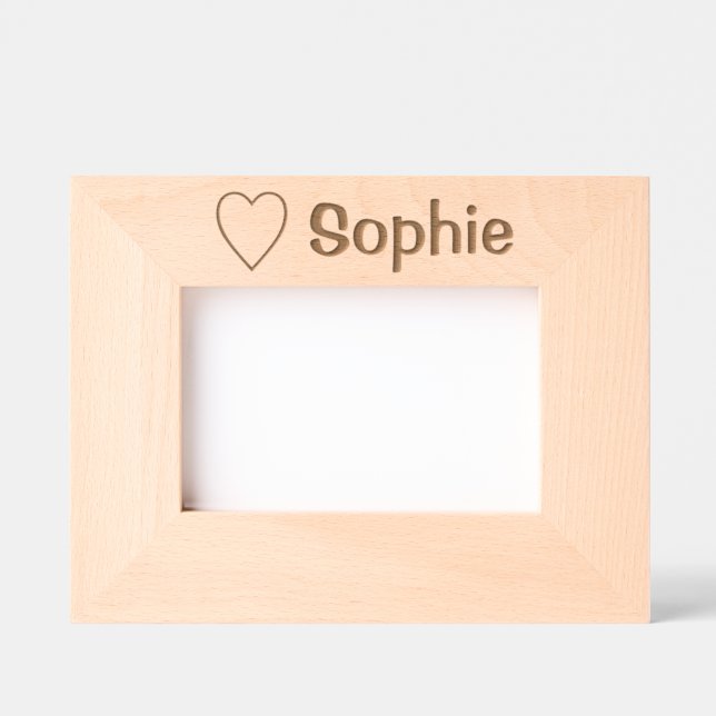 Liebe des Herzens Sophie (Name) Geätzte Rahmen (Vorderseite)