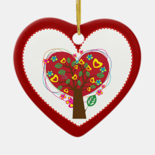 Liebe des Herzens Valentinstag Keramikornament