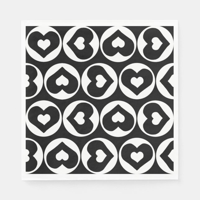 Liebe des Herzmusters Graphic Bold Serviette (Vorderseite)
