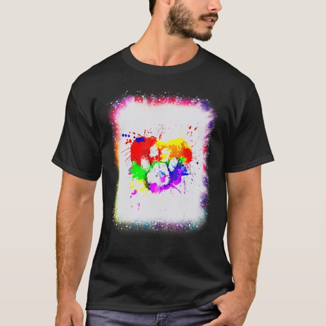 Liebe des Hundes oder der Gefärbte Krawatte des ju T-Shirt (Vorderseite)