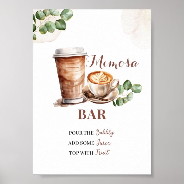 Liebe des Kaffees ist das Brechen des Mimosa Poste Poster (Vorne)