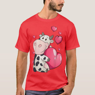 Liebe des Kuhherzes Es landwirtschaftlicher Bauer T-Shirt