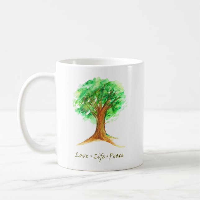 Liebe des Lebens - Frieden Kaffeetasse (Links)