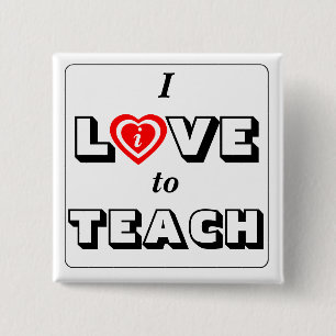 Liebe des Lehrers / Das Motto des Lehrers Button