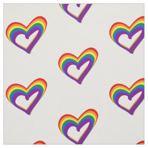 Liebe des LGBT Gay Pride-Regenbogen-Herz-LGBTQ Stoff