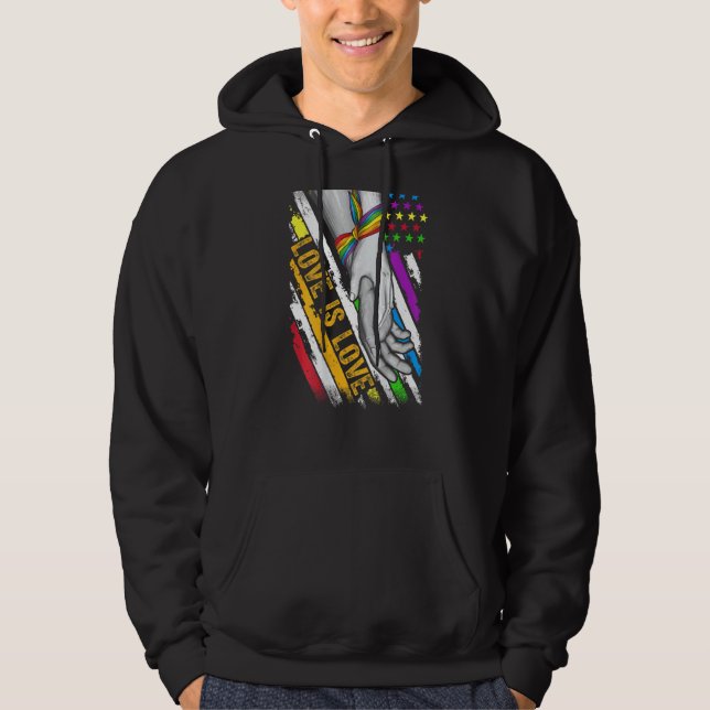 Liebe des lgbtq Pride ist die Liebe der amerikanis Hoodie (Vorderseite)