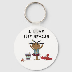 Liebe des Mädchen-I der Strand Schlüsselanhänger