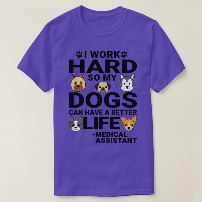 Liebe des medizinischen Assistenten für Hunde ziti T-Shirt (Design vorne)
