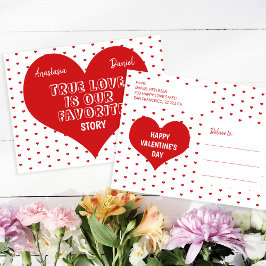 Liebe des modernen Rotherzes - Happy Valentines Da Feiertagspostkarte